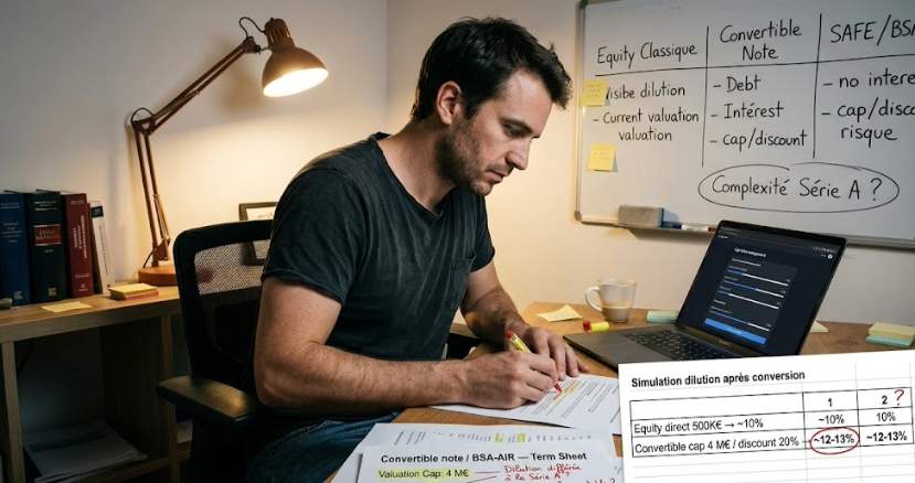 Convertible note startup France