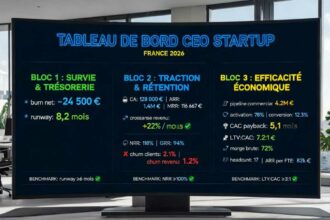 Tableau de bord CEO startup