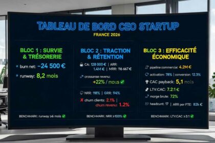 Tableau de bord CEO startup
